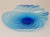 Blue Art Glass Platter