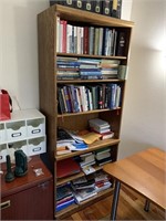 Wooden Six Shelf Bookcase