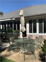 Patio Table with Five Chairs