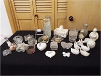 Glass, Ceramic Candleholders, Etc - 1 box