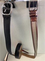 2 Leather Belts Size 34
