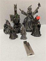 5 Wizard Figures,1 Dragon Figure & a Lighter Cover