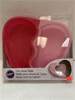 2-Piece Silicone Heart Cake Mold
