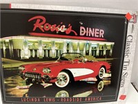 Tin Sign Rosies Diner  12x16in