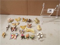 Butterfly, Flower Pins / Brooches (15+)