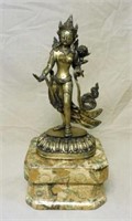 Bronze Tibetan Bodhisattva Tara Buddha Statue.