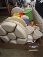 Plasticware, with Tupperware - 3 boxes