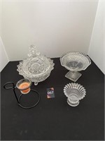 Vintage Glassware & Candle Holder