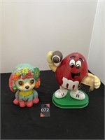 M&M Figurine and Poodle Bank