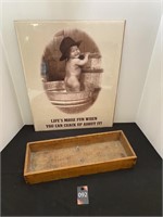 Wood Tray & Baby Picture