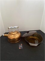 Copper Teapot & Caserole Dish