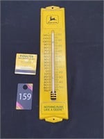 John Deere Matches & Thermometer