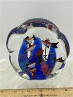 Fish glass paper weight