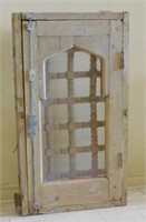 Egyptian Glass Window with Spindle Wooden Grill.