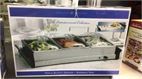Triple buffet server/ warming tray