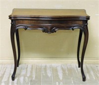 Louis Philippe Style Walnut Flip Top Game Table.