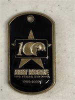 US Army Reserve Warrior 100 Years Dog Tag