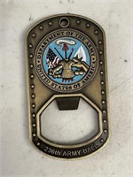 236th Army Ball Dog Tag Bottle Opener