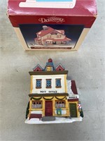 1995 Lighted Lemax Xmas Post Office & Barber shop