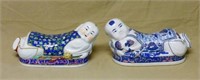 Figural Chinese Ceramic Pillows.
