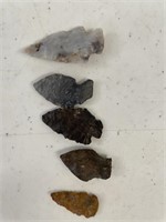 Five Arrowheads Found in Mercer & Lawrence Co