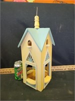 Hanging Wood house candle holder