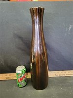 Tall wood vase