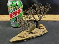 Wire sculptured tree