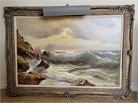 Seascape Oil on canvas, by L. Bergen