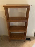 oak bookcase (47"h x 12"d x 24"w)