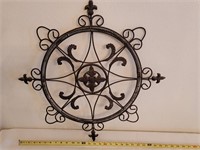 Iron Fleur de Lis Spherical Wall Art