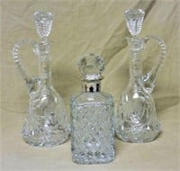 Well Cut Crystal Decanter and Ewers.