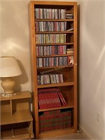 maple book case w/8 shelves