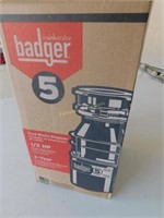 Badger 5 insinkerator, 115v, 1/2hp (nib)