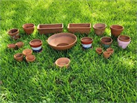 Large Lot of Small-Medium Terra Cotta Planters