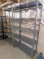 2 metal shelf units, 36w x 71h x 16d