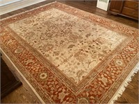 Gold and Rust Area Rug is 12ft x 9ft