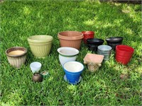 Lot of Planters and Pots, 7 are Ceramic,