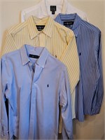 (4) Men’s Ralph Lauren Button Down Dress Shirts