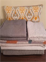 Lot of Linens with Quilts, Shams, and a pillow