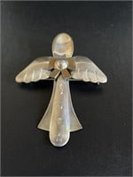 925 Silver Angel shaped Brooch marked 925 Mexico
