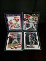 (4) Mint Mike Trout Baseball Cards