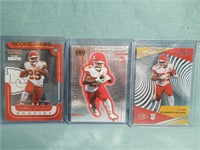 (3) Clyde Edwards-Helaire Rookie Football Cards