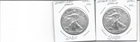 (2) 2020 AMERICAN EAGLE SILVER DOLLARS