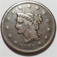 1843 Braided Hair Large Cent Petite Head 300 Exist