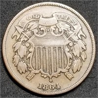 1864 Two Cent Piece