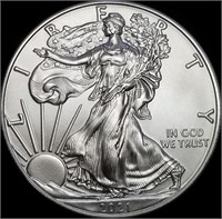 2021 1oz Silver Eagle Gem BU, Type 1