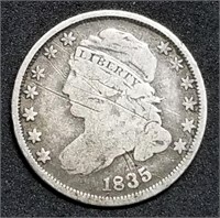 1835 Capped Bust Silver Dime