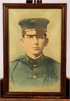 Framed Photograph Soldier Circa Civil War