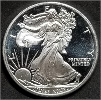 1/2 Troy Oz .999 Silver Walking Liberty Round BU